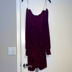 OFF THE SHOULDER MIDI DRESS